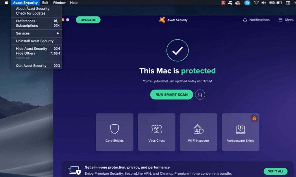 uninstall avast cleaner on mac